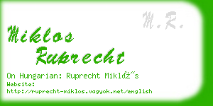 miklos ruprecht business card